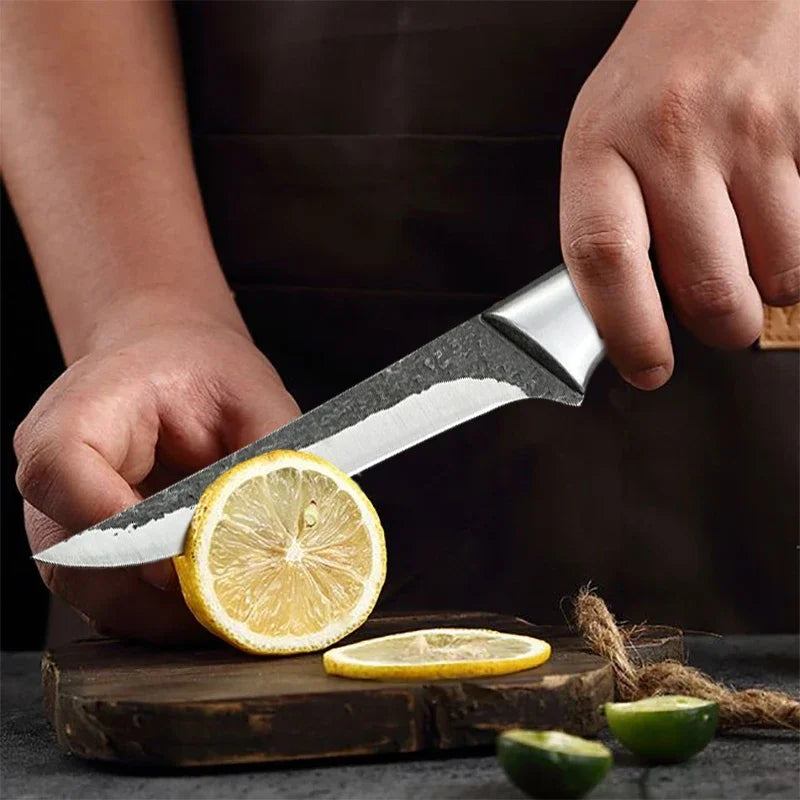 Forged Kitchen Chef Knife Set High Carbon Steel Meat Fish Fruit Knives Professional Butcher Boning Cleaver Knife with Cover